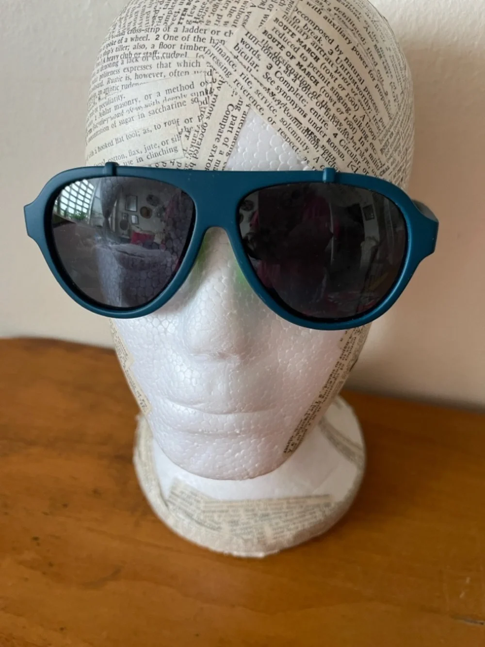 Teal Frame Sunglasses with Dark Lenses